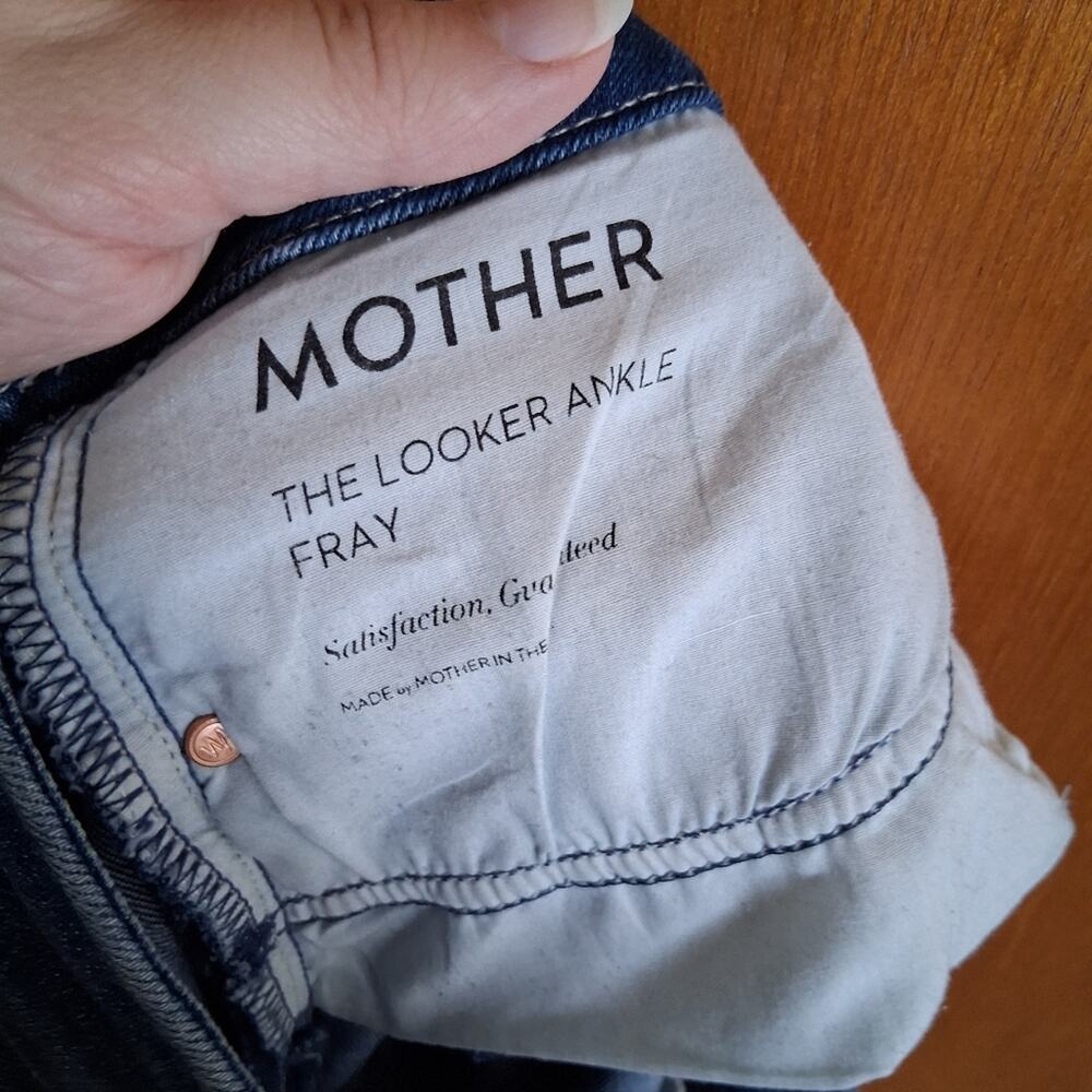 Mother The Looker Ankle Fray Jeans Size 31 - Picture 6 of 9